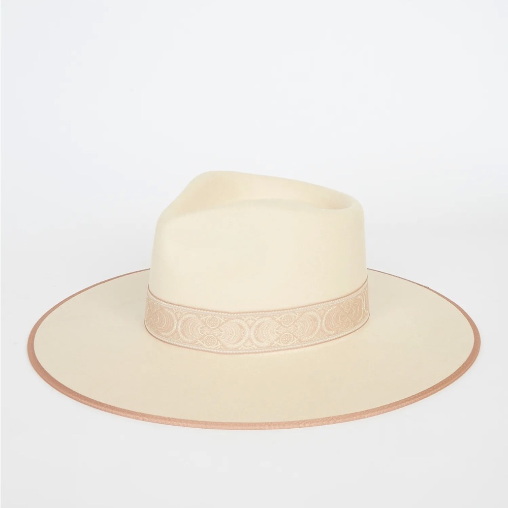 Lack of color Rancher Blush and Ivory Special Wool Fedora Hat